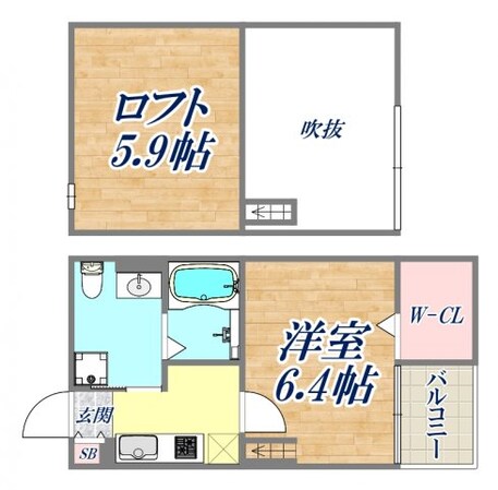 ユースビレッジ神戸長田の物件間取画像